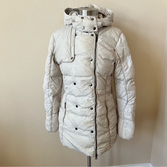 Add Hooded Double Breasted Quilted goose down Puffer Jacket nbnn - Picture 4 of 14